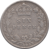 1893 SIXPENCE ( GF ) 3 - Sixpence - Cambridgeshire Coins