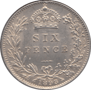 1893 SIXPENCE ( UNC ) 3 - Sixpence - Cambridgeshire Coins