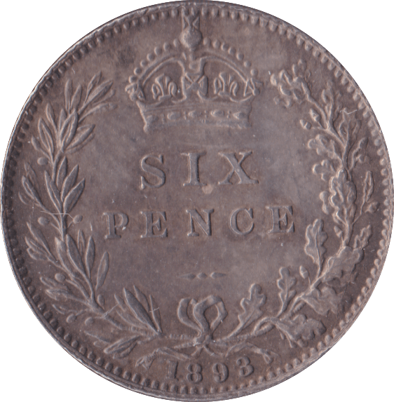 1893 SIXPENCE ( UNC ) B - Sixpence - Cambridgeshire Coins