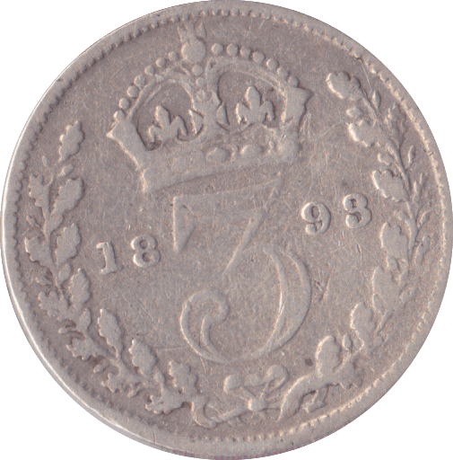 1893 THREEPENCE ( F ) JUBILEE HEAD - Threepence - Cambridgeshire Coins