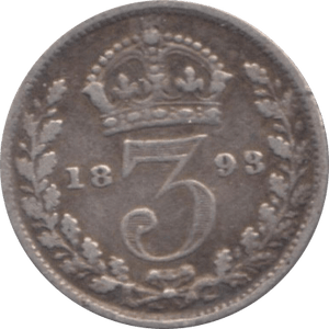 1893 THREEPENCE ( FINE ) - Threepence - Cambridgeshire Coins