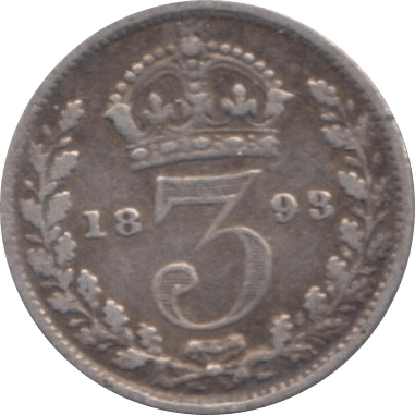 1893 THREEPENCE ( FINE ) - Threepence - Cambridgeshire Coins