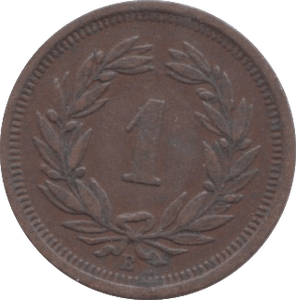 1894 1 RAPPEN SWITZERLAND - WORLD COINS - Cambridgeshire Coins