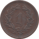 1894 1 RAPPEN SWITZERLAND - WORLD COINS - Cambridgeshire Coins