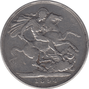 1894 CROWN ( FINE ) LXII 2 - Crown - Cambridgeshire Coins