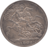 1894 CROWN ( GVF ) LVIII 6 - Crown - Cambridgeshire Coins