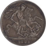 1894 CROWN ( VF ) - CROWN - Cambridgeshire Coins
