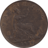 1894 FARTHING 2 ( EF ) 61 - Farthing - Cambridgeshire Coins