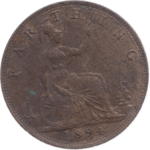 1894 FARTHING ( AUNC ) 18 - Farthing - Cambridgeshire Coins