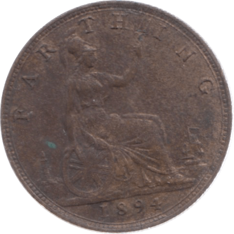 1894 FARTHING ( AUNC ) 18 - Farthing - Cambridgeshire Coins