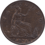1894 FARTHING ( AUNC ) 1 - Farthing - Cambridgeshire Coins