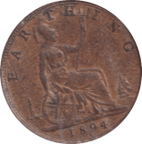 1894 FARTHING ( AUNC ) - Farthing - Cambridgeshire Coins
