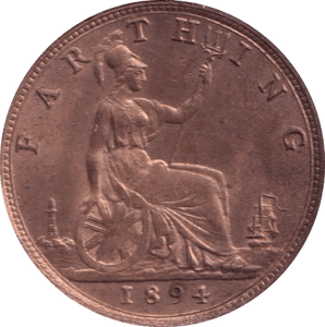 1894 FARTHING ( BU ) - Farthing - Cambridgeshire Coins