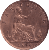 1894 FARTHING ( BU ) - Farthing - Cambridgeshire Coins