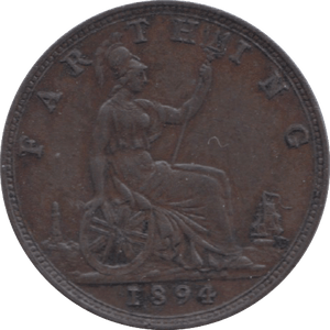 1894 FARTHING ( EF ) 23 - Farthing - Cambridgeshire Coins