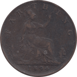 1894 FARTHING ( VF ) - Farthing - Cambridgeshire Coins