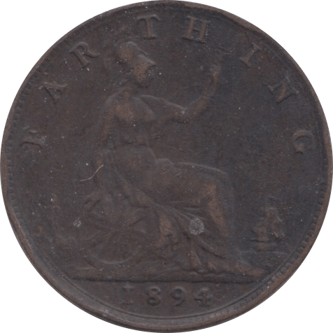 1894 FARTHING ( VF ) - Farthing - Cambridgeshire Coins