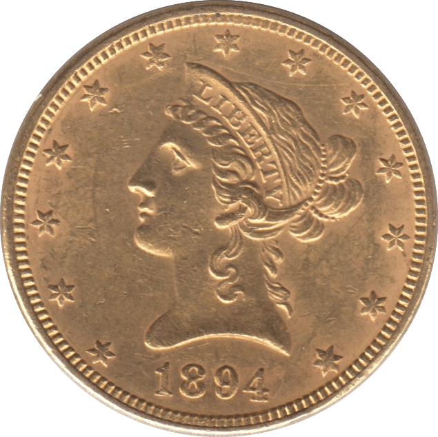 1894 GOLD 10 DOLLAR USA - Gold World Coins - Cambridgeshire Coins