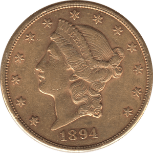 1894 GOLD 20 DOLLARS USA - Gold World Coins - Cambridgeshire Coins