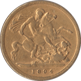 1894 GOLD HALF SOVEREIGN ( GVF ) 2 - Half Sovereign - Cambridgeshire Coins
