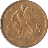 1894 GOLD HALF SOVEREIGN ( GVF ) - Half Sovereign - Cambridgeshire Coins