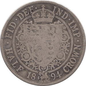1894 HALFCROWN ( FINE ) 11 - Halfcrown - Cambridgeshire Coins