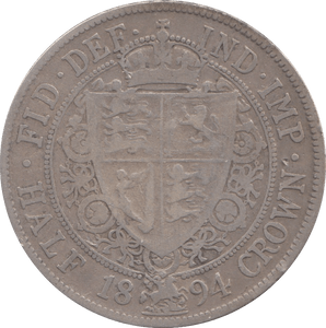 1894 HALFCROWN ( FINE ) 5 - HALFCROWN - Cambridgeshire Coins