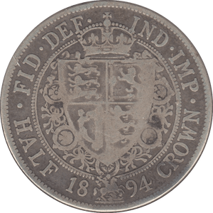 1894 HALFCROWN ( FINE ) 7 - HALFCROWN - Cambridgeshire Coins