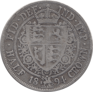 1894 HALFCROWN ( FINE ) - Halfcrown - Cambridgeshire Coins