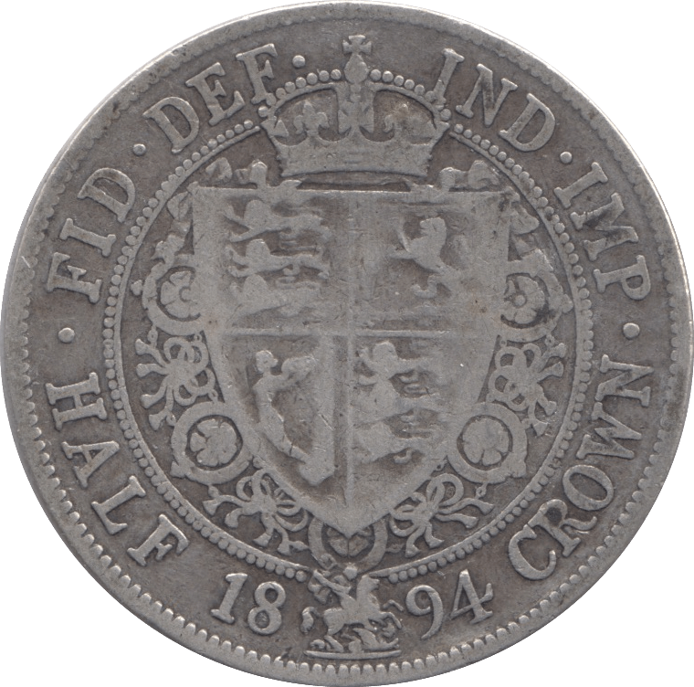 1894 HALFCROWN ( FINE ) - Halfcrown - Cambridgeshire Coins