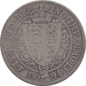 1894 HALFCROWN ( FINE ) - Halfcrown - Cambridgeshire Coins