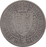 1894 HALFCROWN ( FINE ) - Halfcrown - Cambridgeshire Coins