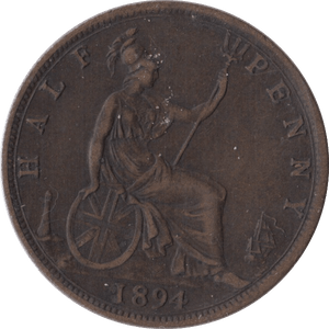 1894 HALFPENNY ( FINE ) - Halfpenny - Cambridgeshire Coins