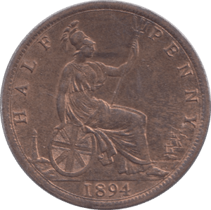 1894 HALFPENNY ( UNC ) - Halfpenny - Cambridgeshire Coins