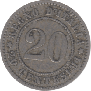 1894 ITALY SILVER 20 CENTESIMI - SILVER WORLD COINS - Cambridgeshire Coins