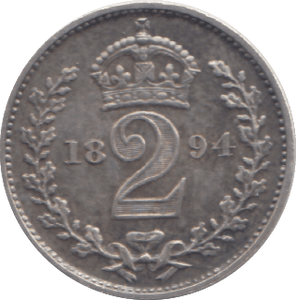 1894 MAUNDY TWOPENCE ( EF ) 7 - Maundy Coins - Cambridgeshire Coins