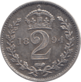 1894 MAUNDY TWOPENCE ( EF ) 7 - Maundy Coins - Cambridgeshire Coins