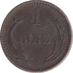 1894 ONE ORE DENMARK - WORLD COINS - Cambridgeshire Coins