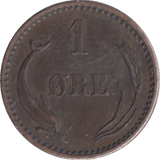 1894 ONE ORE DENMARK - WORLD COINS - Cambridgeshire Coins