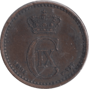 1894 ONE ORE DENMARK - WORLD COINS - Cambridgeshire Coins