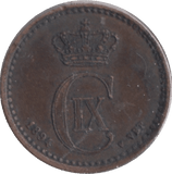 1894 ONE ORE DENMARK - WORLD COINS - Cambridgeshire Coins