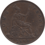 1894 PENNY 1 ( EF ) 11 - Penny - Cambridgeshire Coins