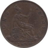 1894 PENNY 1 ( EF ) 11 - Penny - Cambridgeshire Coins