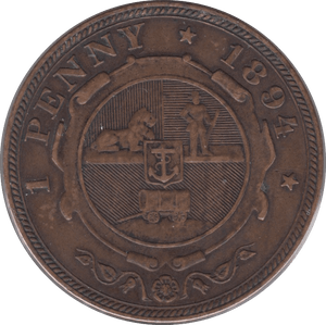 1894 PENNY SOUTH AFRICA - WORLD COINS - Cambridgeshire Coins