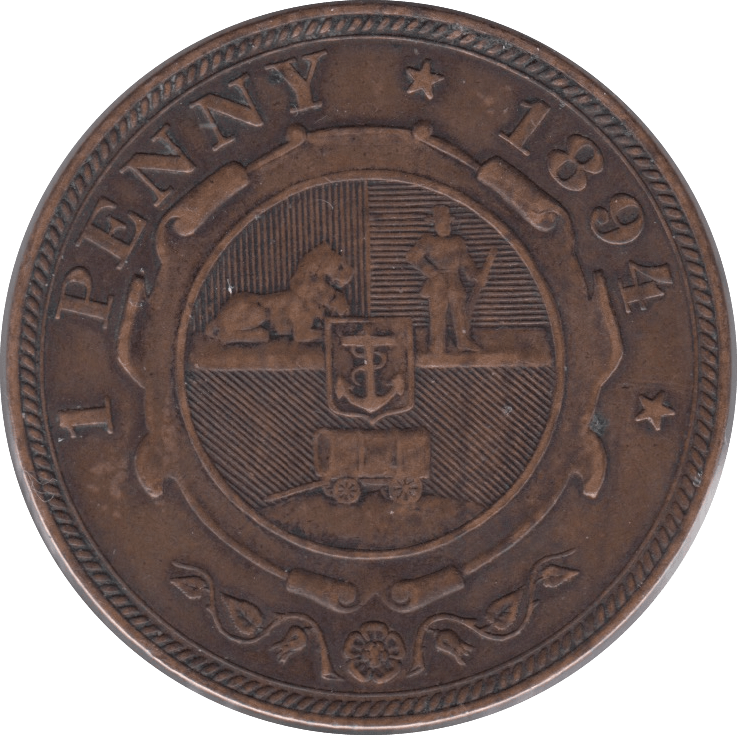 1894 PENNY SOUTH AFRICA - WORLD COINS - Cambridgeshire Coins