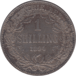 1894 SILVER 1 SHILLING SOUTH AFRICA REF 1 - SILVER WORLD COINS - Cambridgeshire Coins
