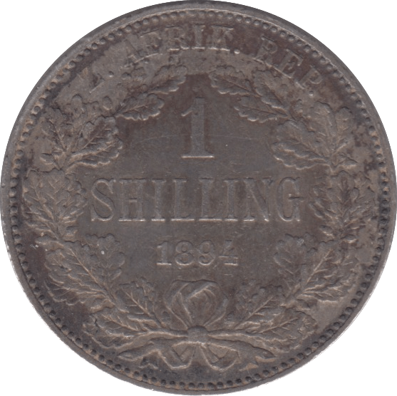 1894 SILVER 1 SHILLING SOUTH AFRICA REF 1 - SILVER WORLD COINS - Cambridgeshire Coins