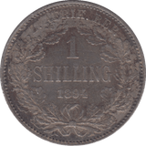 1894 SILVER 1 SHILLING SOUTH AFRICA REF 1 - SILVER WORLD COINS - Cambridgeshire Coins