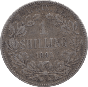 1894 SILVER 1 SHILLING SOUTH AFRICA - SILVER WORLD COINS - Cambridgeshire Coins