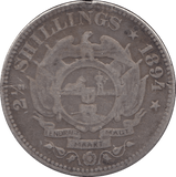 1894 SILVER 2 1/2 SHILLINGS SOUTH AFRICA - SILVER WORLD COINS - Cambridgeshire Coins